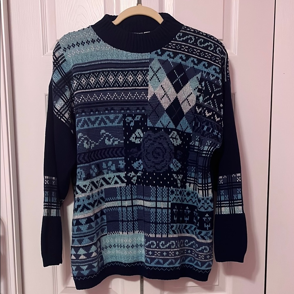 Patchwork Knit Sweater
